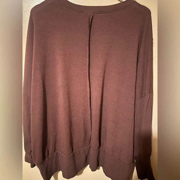 Jolie Chocolate Brown oversized pullover Sweatshirt relaxed large - Picture 5 of 6